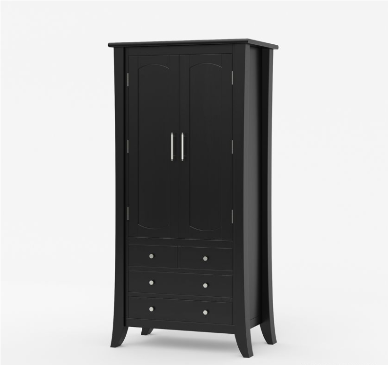 Georgia Traditional Solid Wood Tall Armoire with Drawers