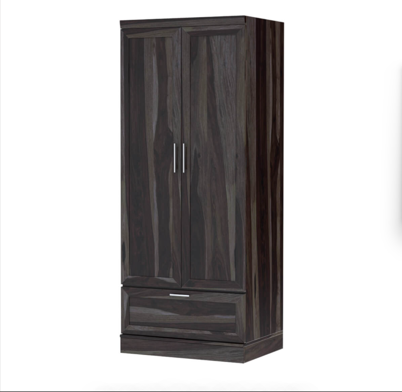Jerold Solid Wood Tall Wardrobe Armoire with Storage