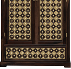 La Junta Solid Wood Brass Inlay French Country Style Armoire