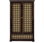La Junta Solid Wood Brass Inlay French Country Style Armoire