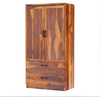 Rebecca Modern Solid Wood Wardrobe Clothing Armoire With Shelves