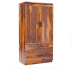 Rebecca Modern Solid Wood Wardrobe Clothing Armoire With Shelves