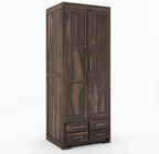 Solid Wood 4 Drawer Tall Armoire Closet