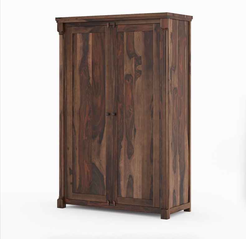 Pioneer Transitional Solid Wood Armoire Wardrobe with  Drawers