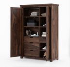 Pioneer Transitional Solid Wood Armoire Wardrobe with  Drawers