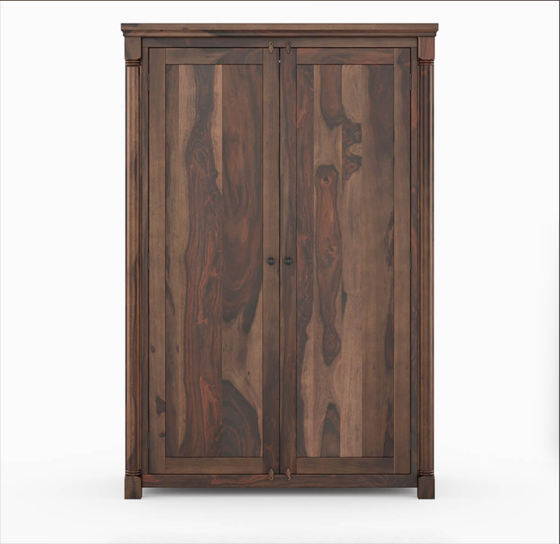 Pioneer Transitional Solid Wood Armoire Wardrobe with  Drawers