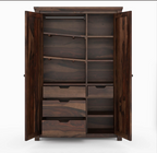Pioneer Transitional Solid Wood Armoire Wardrobe with  Drawers
