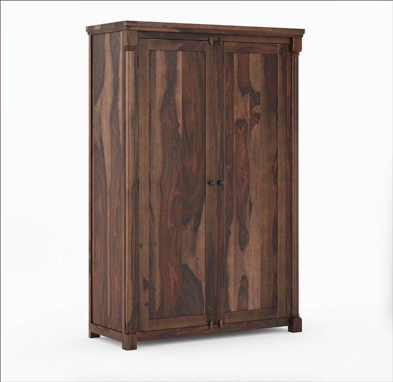 Pioneer Transitional Solid Wood Armoire Wardrobe with  Drawers