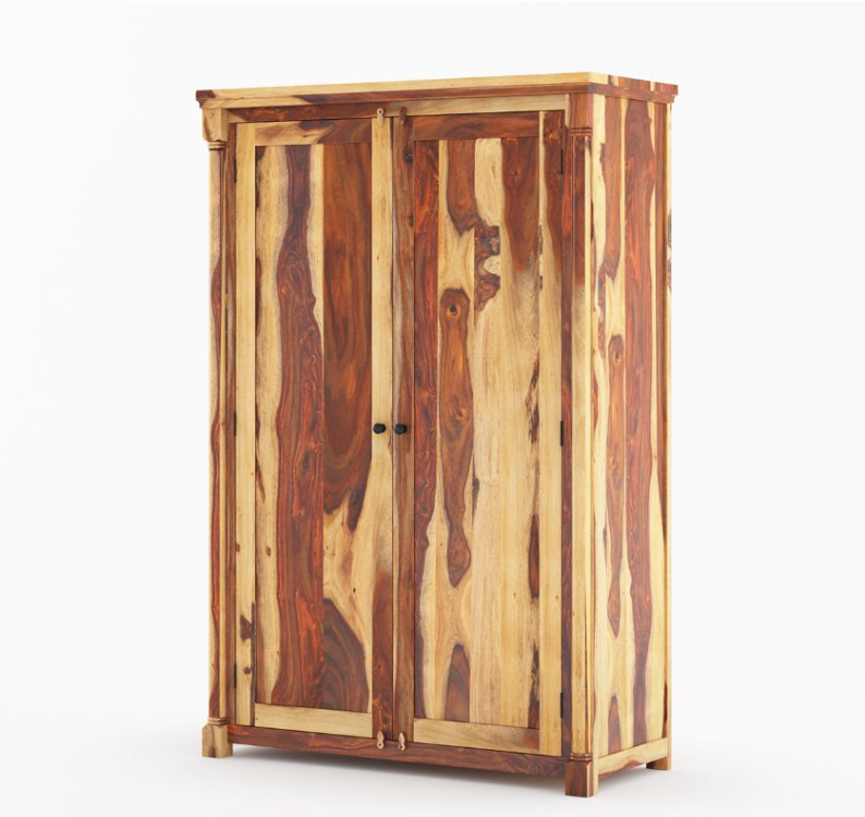 Pioneer Transitional Solid Wood Armoire Wardrobe with  Drawers