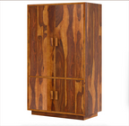 Brocton Modern Rustic Solid Wood Large Armoire Wardrobe with Shelves