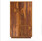 Brocton Modern Rustic Solid Wood Large Armoire Wardrobe with Shelves
