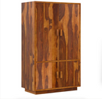 Brocton Modern Rustic Solid Wood Large Armoire Wardrobe with Shelves