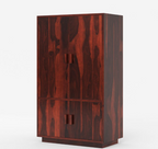 Brocton Modern Rustic Solid Wood Large Armoire Wardrobe with Shelves