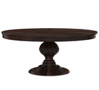 Clanton Rustic Solid Wood Pedestal Round Dining Table Chair Set
