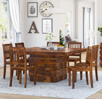 DineHaven Modern Wood Dining Room Table Chair Set