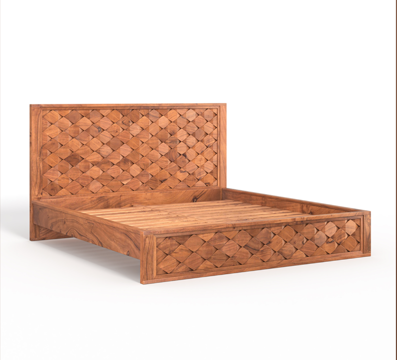 wooden bed