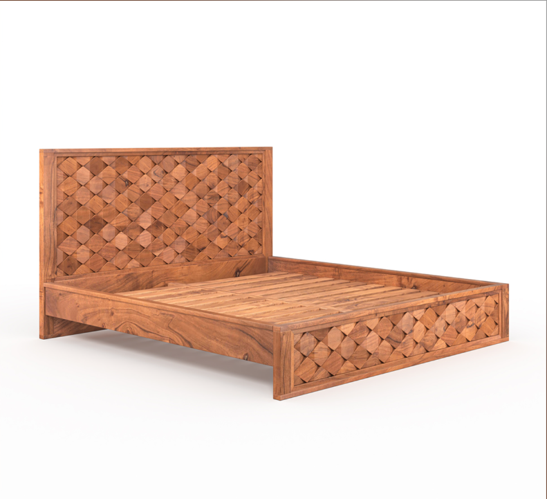 wooden bed
