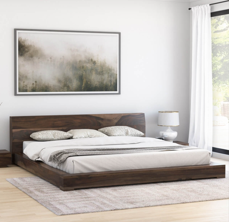 wooden bed