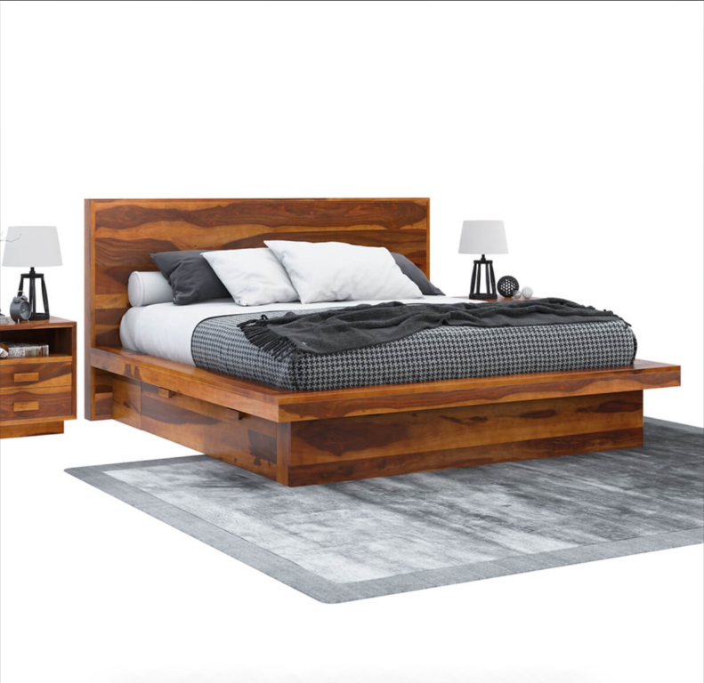 wooden bed