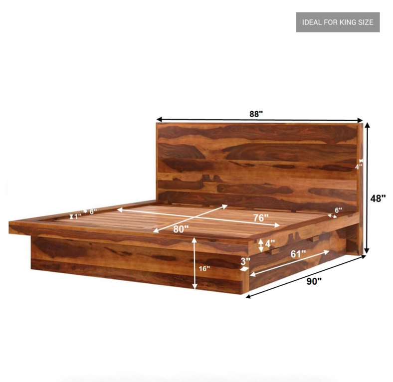 wooden bed