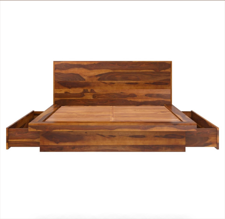 wooden bed