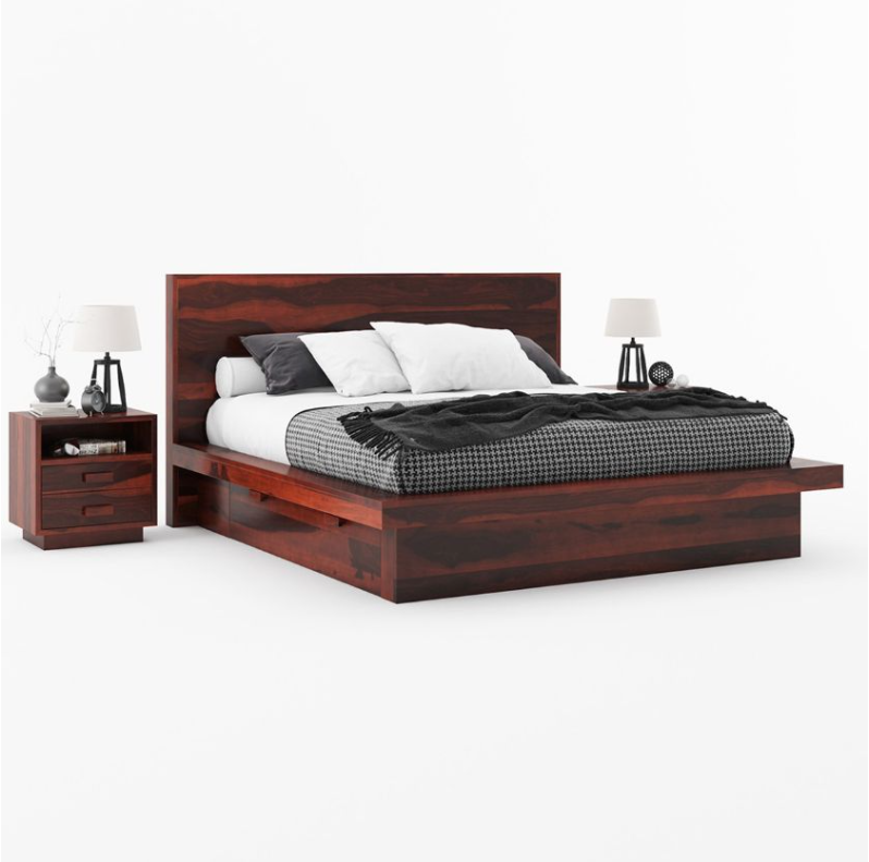 wooden bed