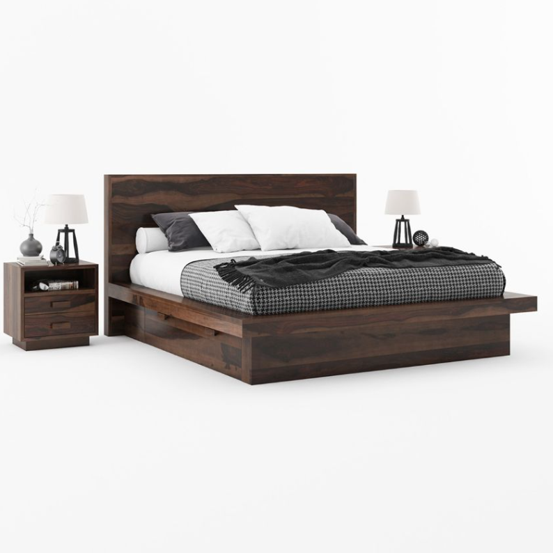 wooden bed