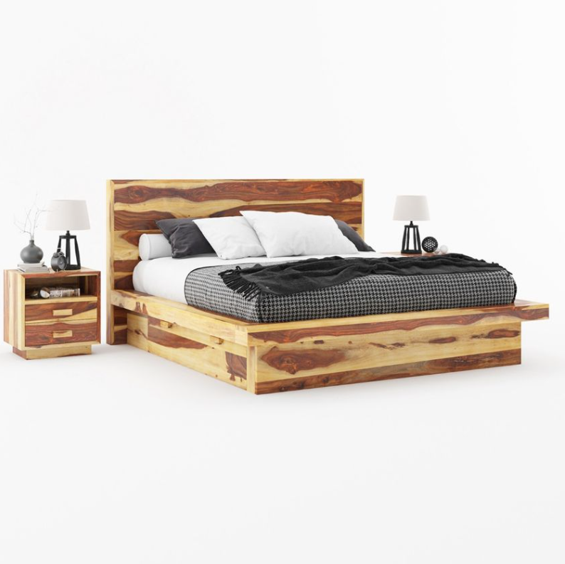 wooden bed