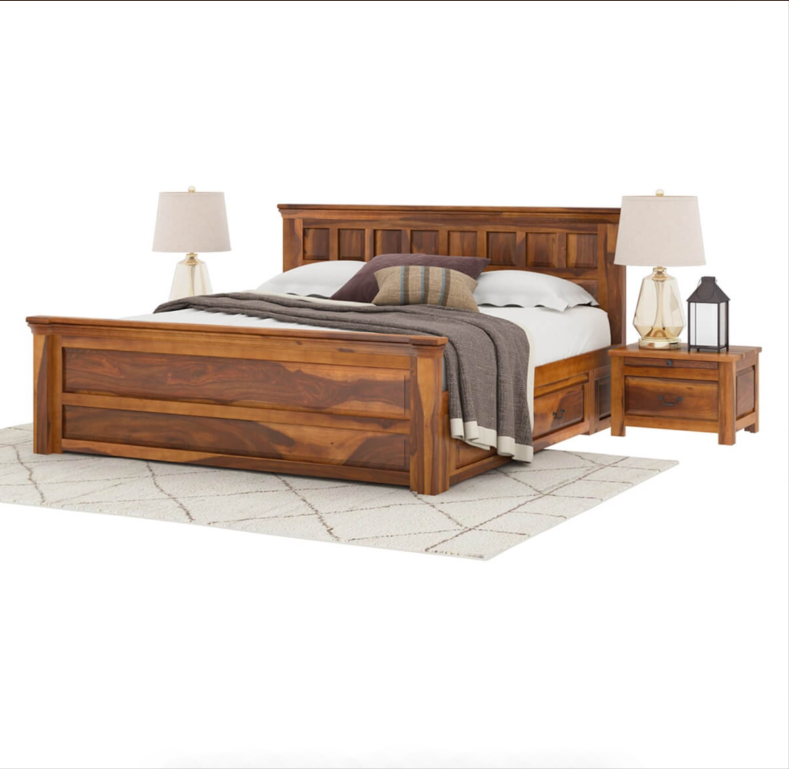 wooden bed