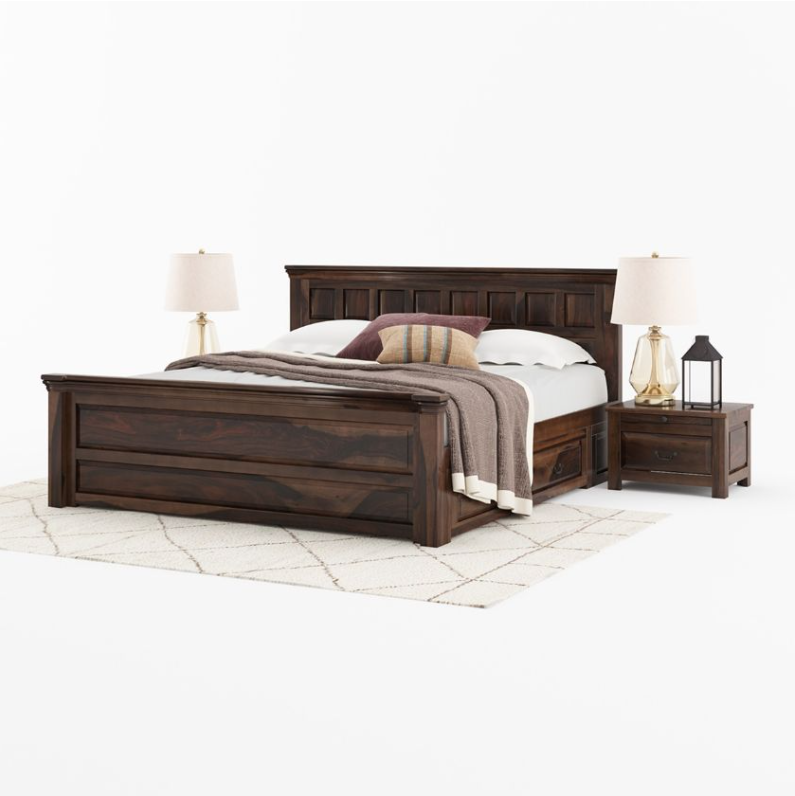wooden bed
