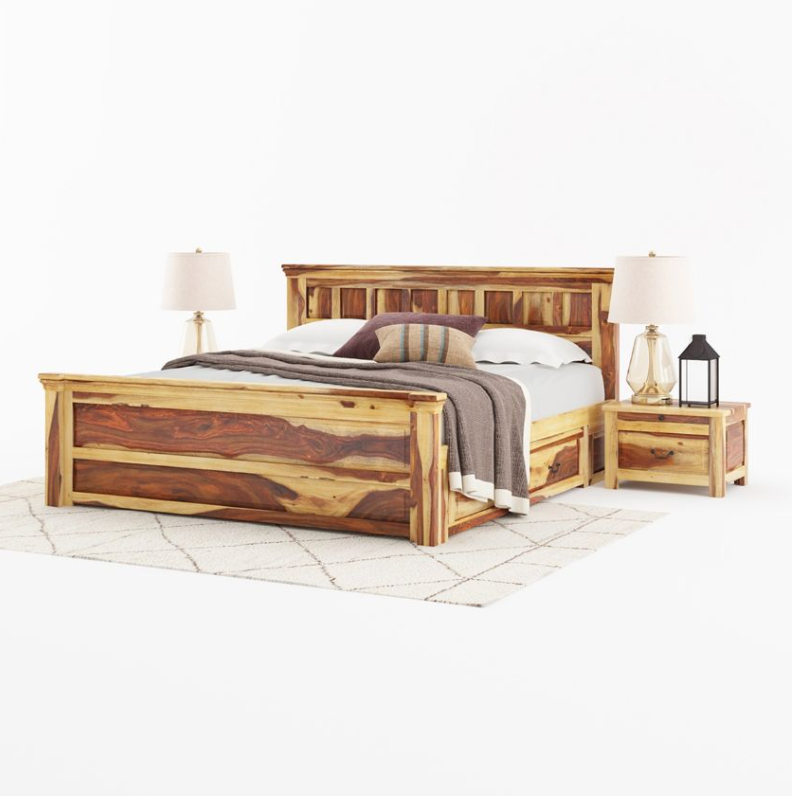 wooden bed