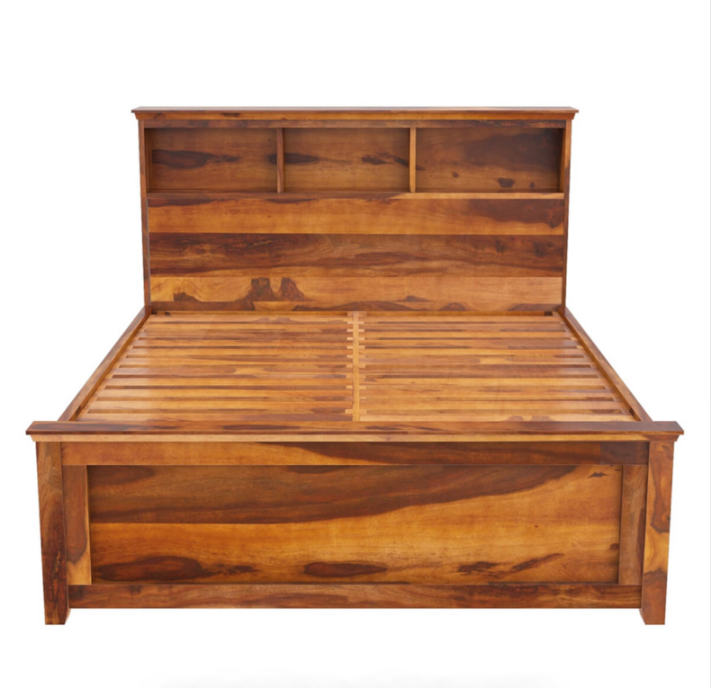 wooden bed