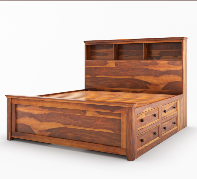 wooden bed