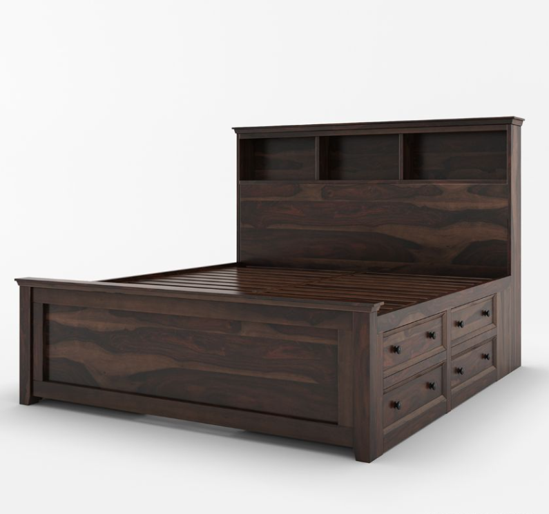 wooden bed