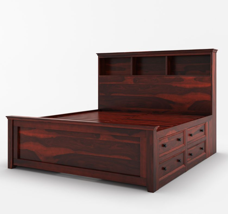 wooden bed