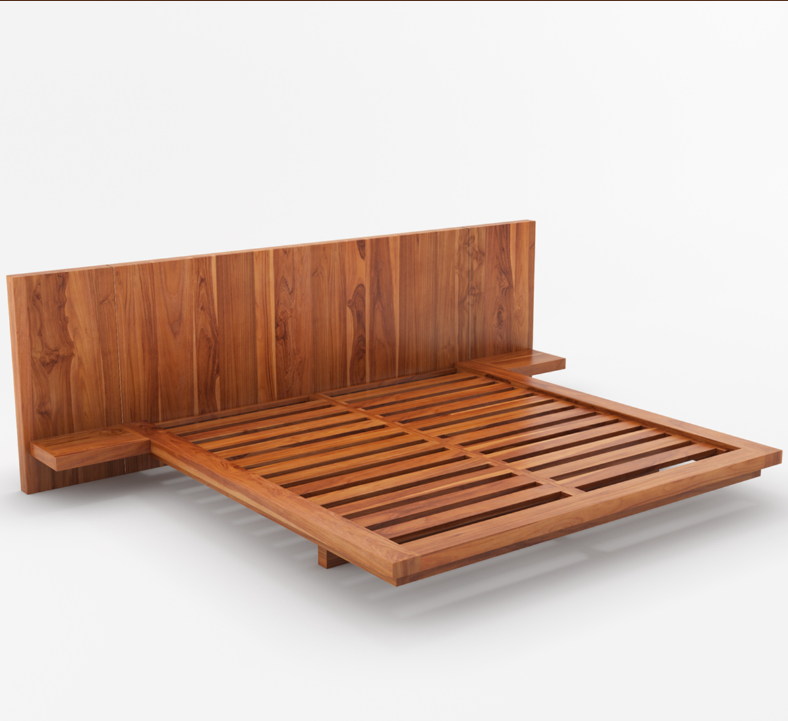 wooden bed