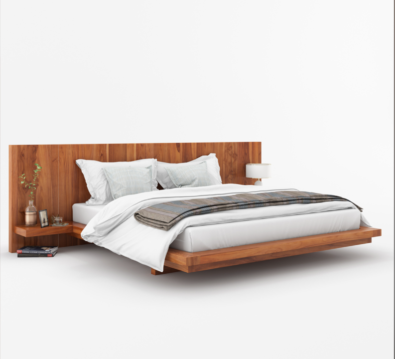 wooden bed