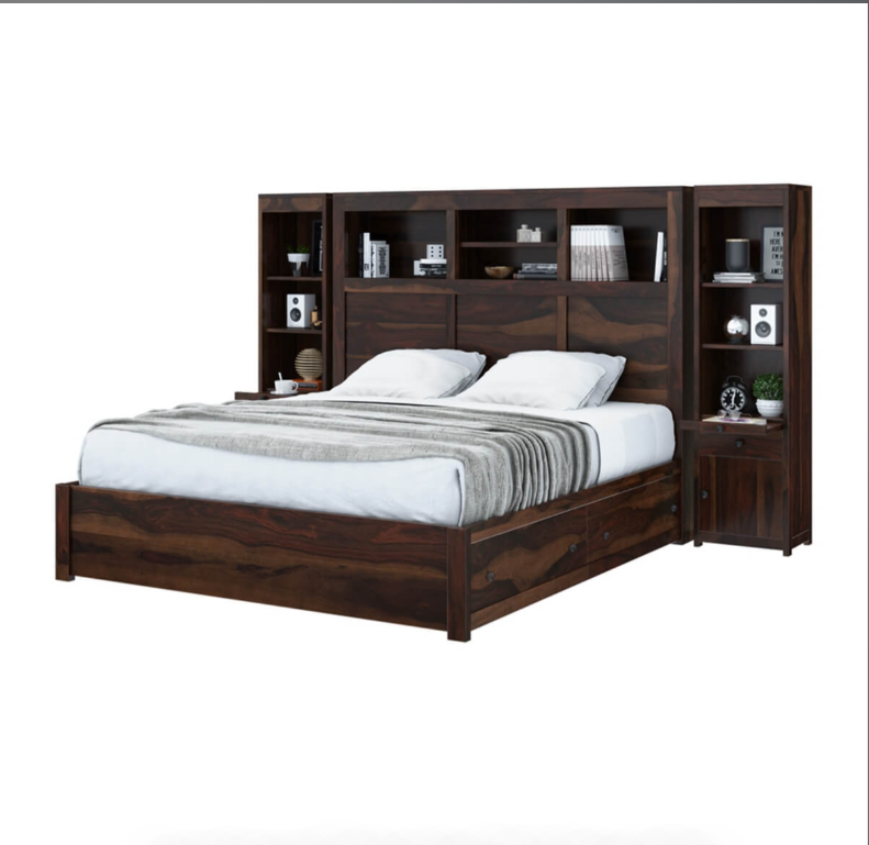 wooden bed