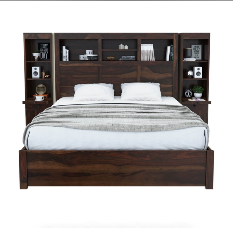 wooden bed