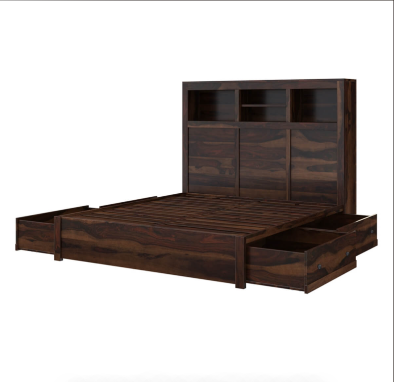 wooden bed