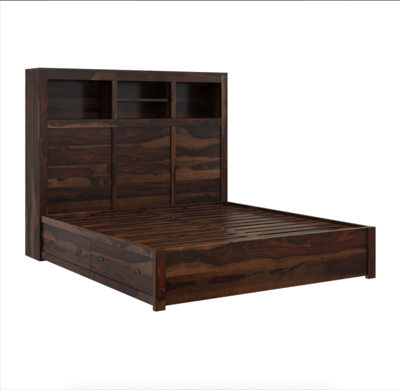 wooden bed
