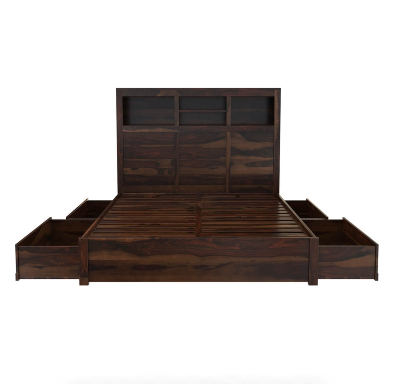 wooden bed