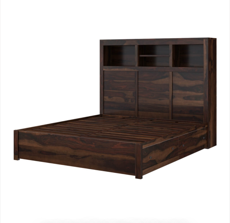 wooden bed