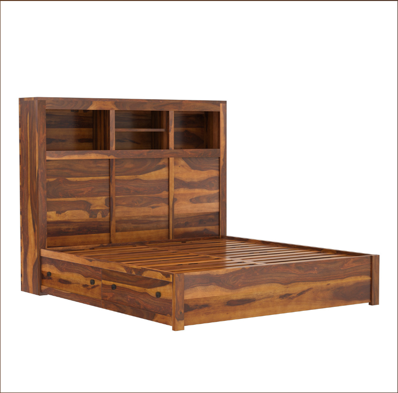 wooden bed