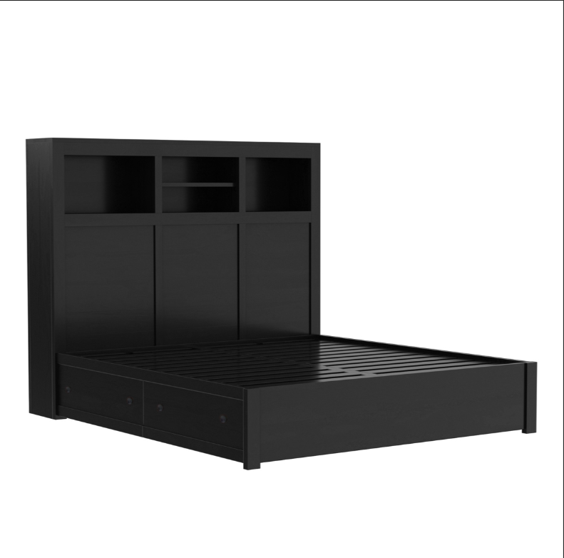 wooden bed