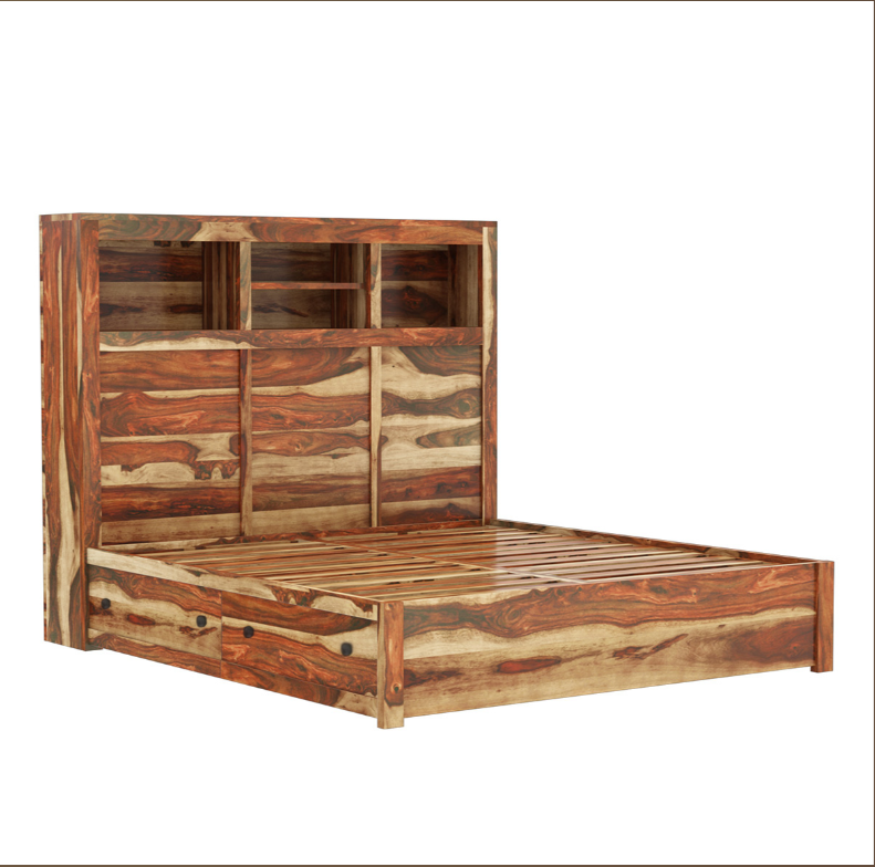 wooden bed