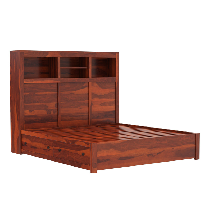 wooden bed