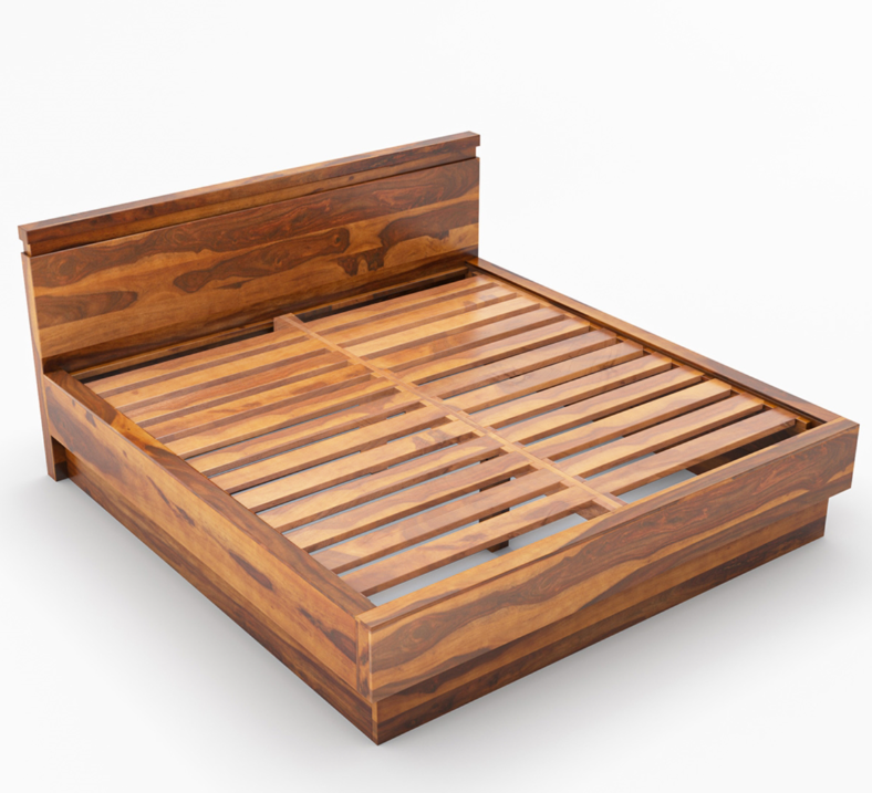 wooden bed
