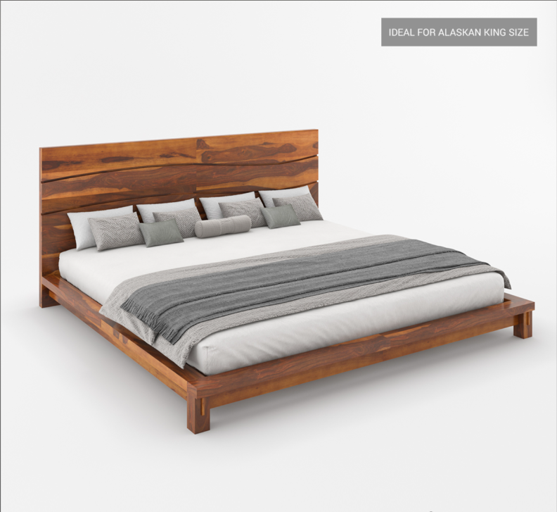 wooden bed