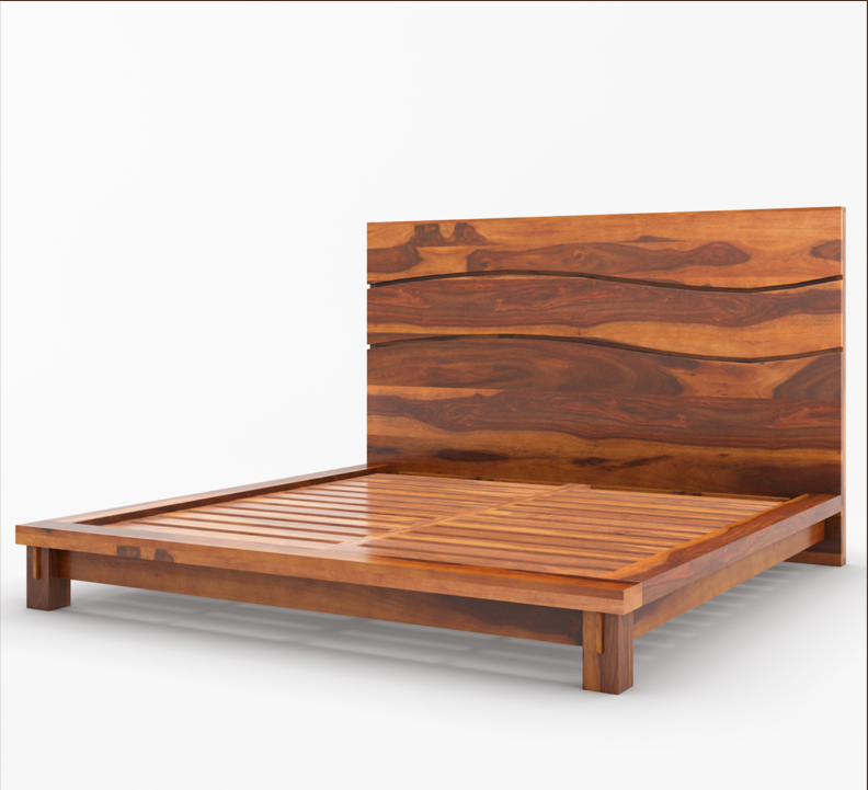 wooden bed